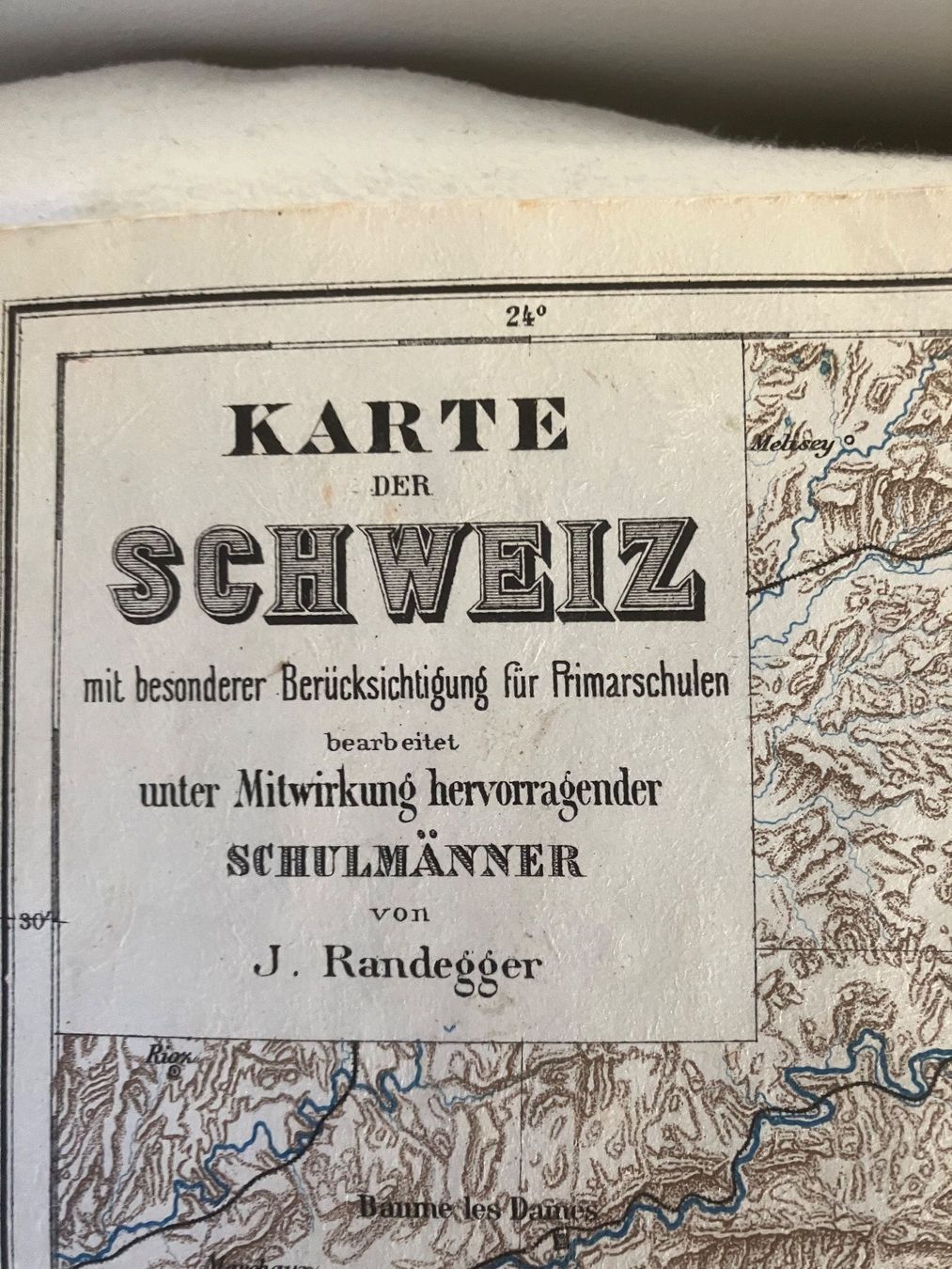 Landkarten & Atlanten: Karte der Schweiz von J.Randegger – Gebraucht aus ZUERICH von Carolus1 6