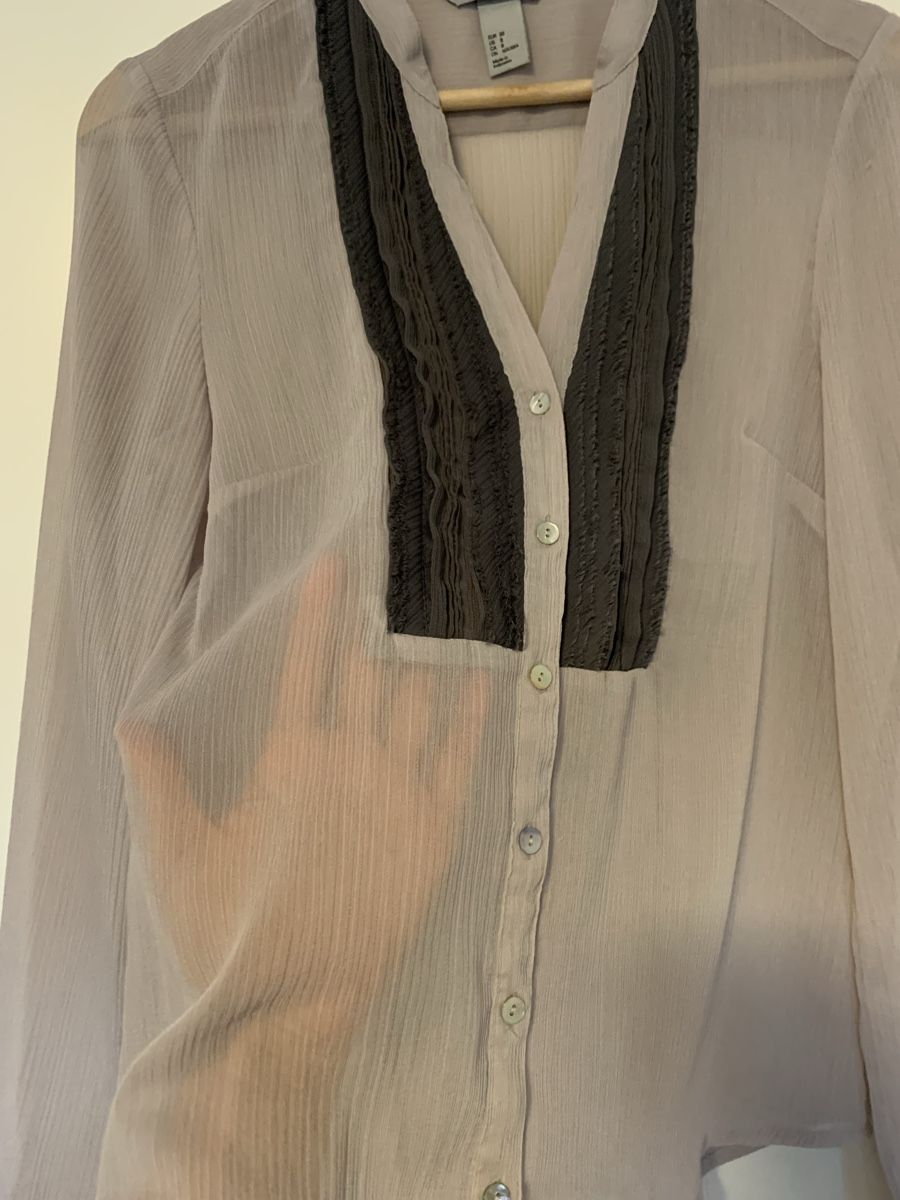 H&M Camicette: H&M Bluse, Gr. 38, Beige/Grau – Usato da Bern venduto da jeanine_bieri 3