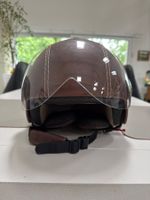 Casque moto vintage cuir marron Andrea Cardone taille M, ...