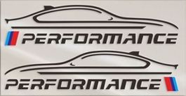 BMW MPerformance Aufkleber Schwarz 2x