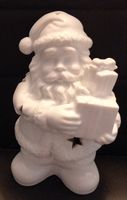Weihnachtsmann Figur weiss Keramik neuwertig