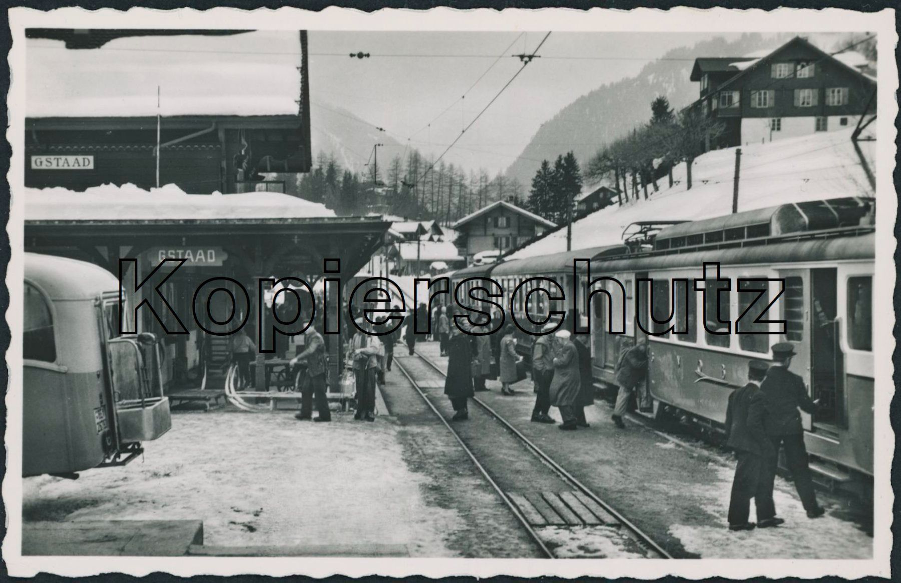 Ansichtskarten: BE Gstaad - Bahnhof - Bahn MOB - Postauto - Saanen – Neu (gemäss Beschreibung) aus Schindellegi von masutka7