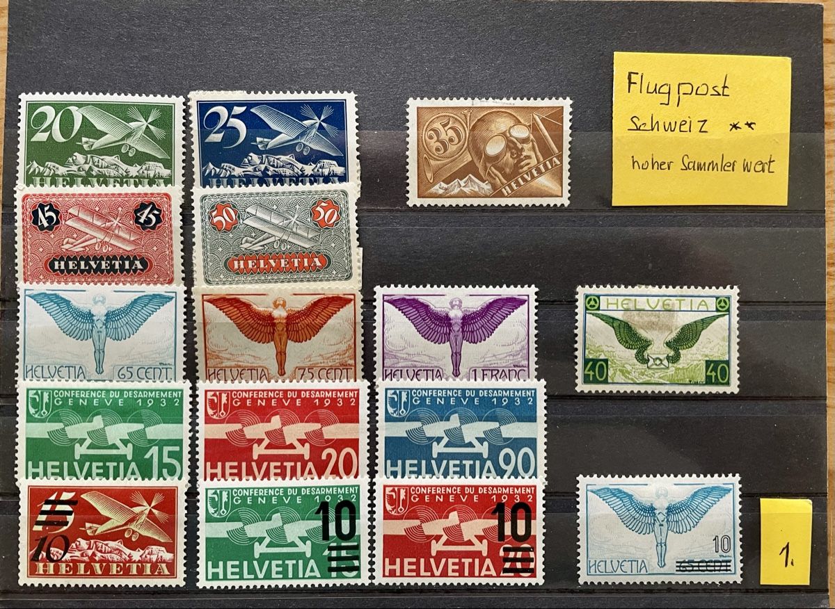 Tutti i francobolli: CH Flugpost ** siehe Abbildungen – Nuovo (secondo la descrizione) da Rorschach venduto da Ziltenera 1