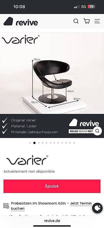 Poltrone: Fauteuil design cuir brun  – Nuovo e nell'imballaggio originale da Vessy venduto da dolphintower 3
