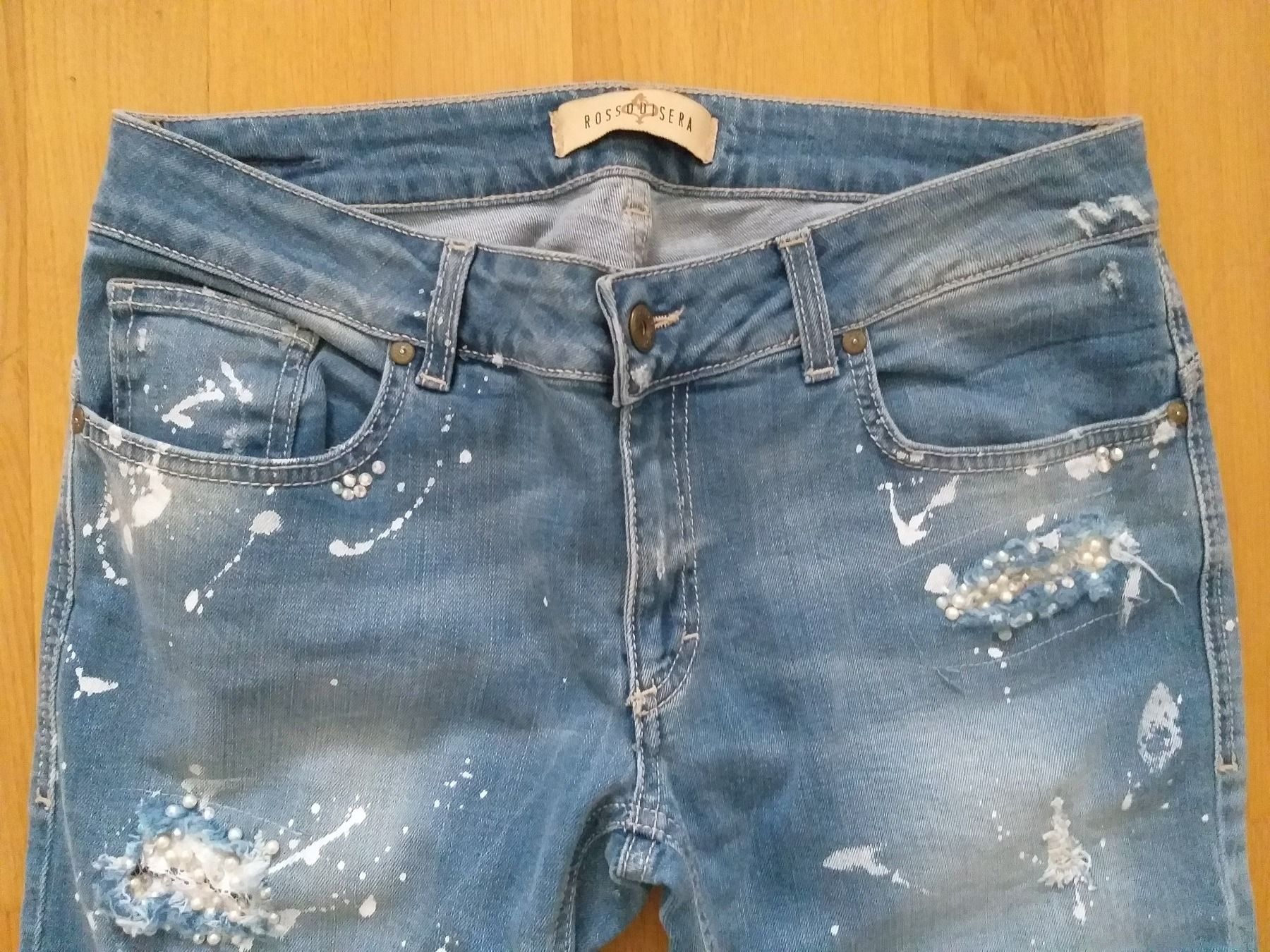 Jeans: ROSSODISERA Jeans taille / Grosse 40 CH (46 IT) – Usato da Cossonay-ville venduto da Super-Price-Quality 1