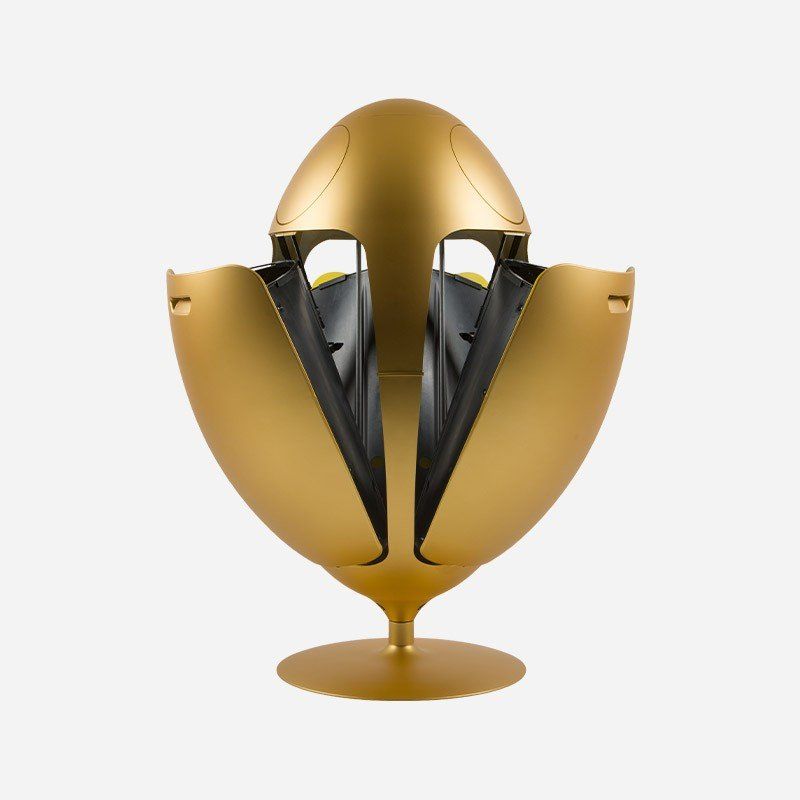 Cestini per rifiuti: Mülleimer Ovetto Soldi Design gold Space Age – Nuovo e nell'imballaggio originale da Zürich venduto da re.naissance 1