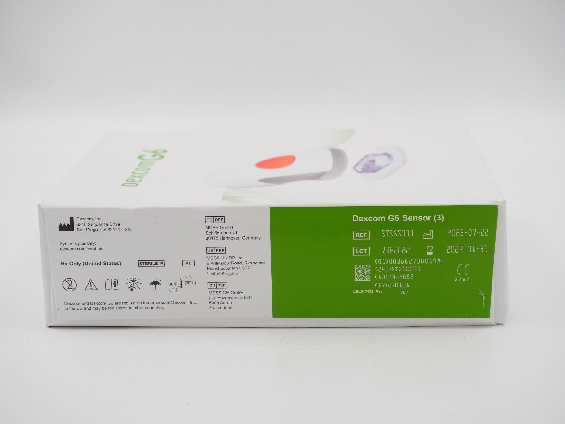 Dexcom Medizinische Geräte: DEXCOM G6 Sensor- 3er Pack / MHD: 01.2027 (20659) – Neu und originalverpackt aus Zürich von fundsachenverkauf 1
