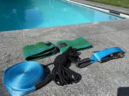 Slackline Set mit Ratschensystem, 15m