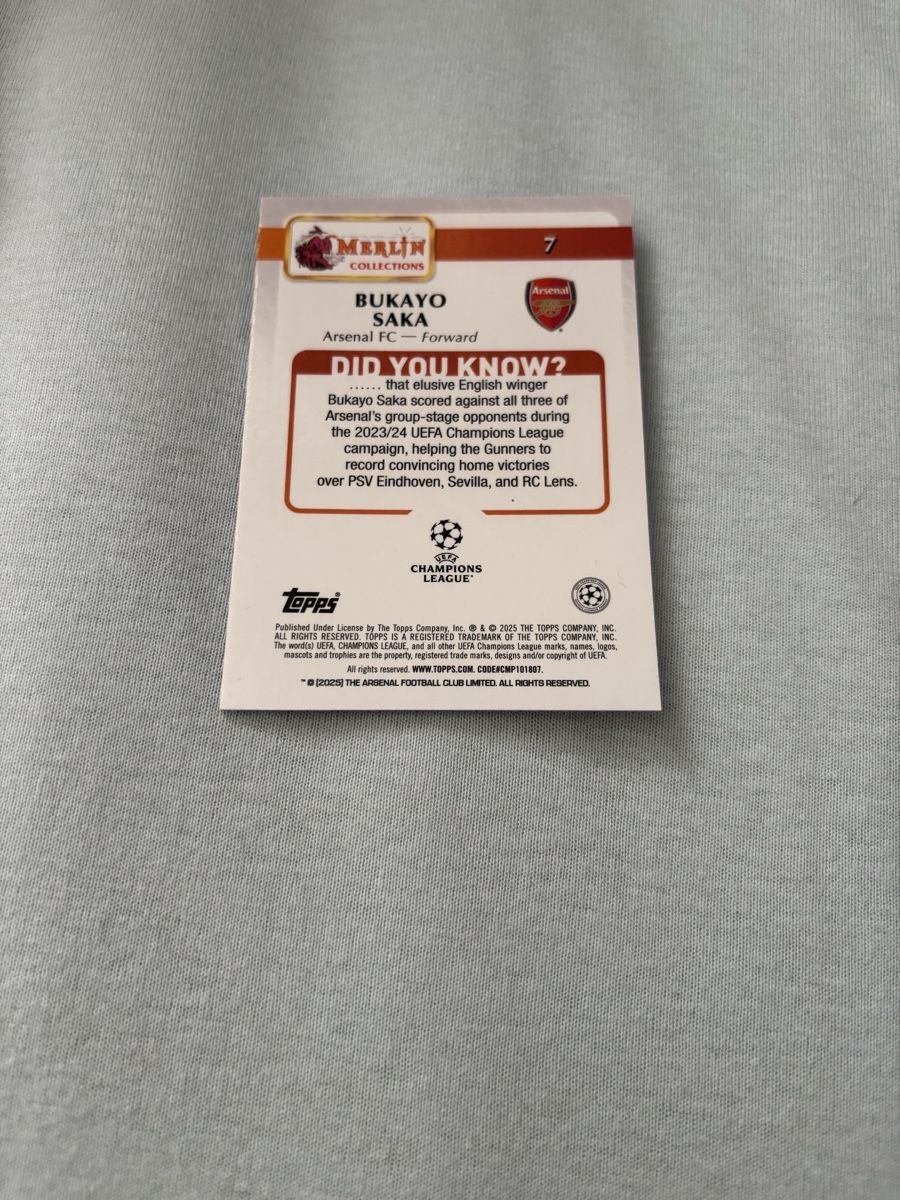 Topps Carte collezionabili: Topps Saka Championsleague – Nuovo (secondo la descrizione) da Dietikon venduto da gab_rkb5 1