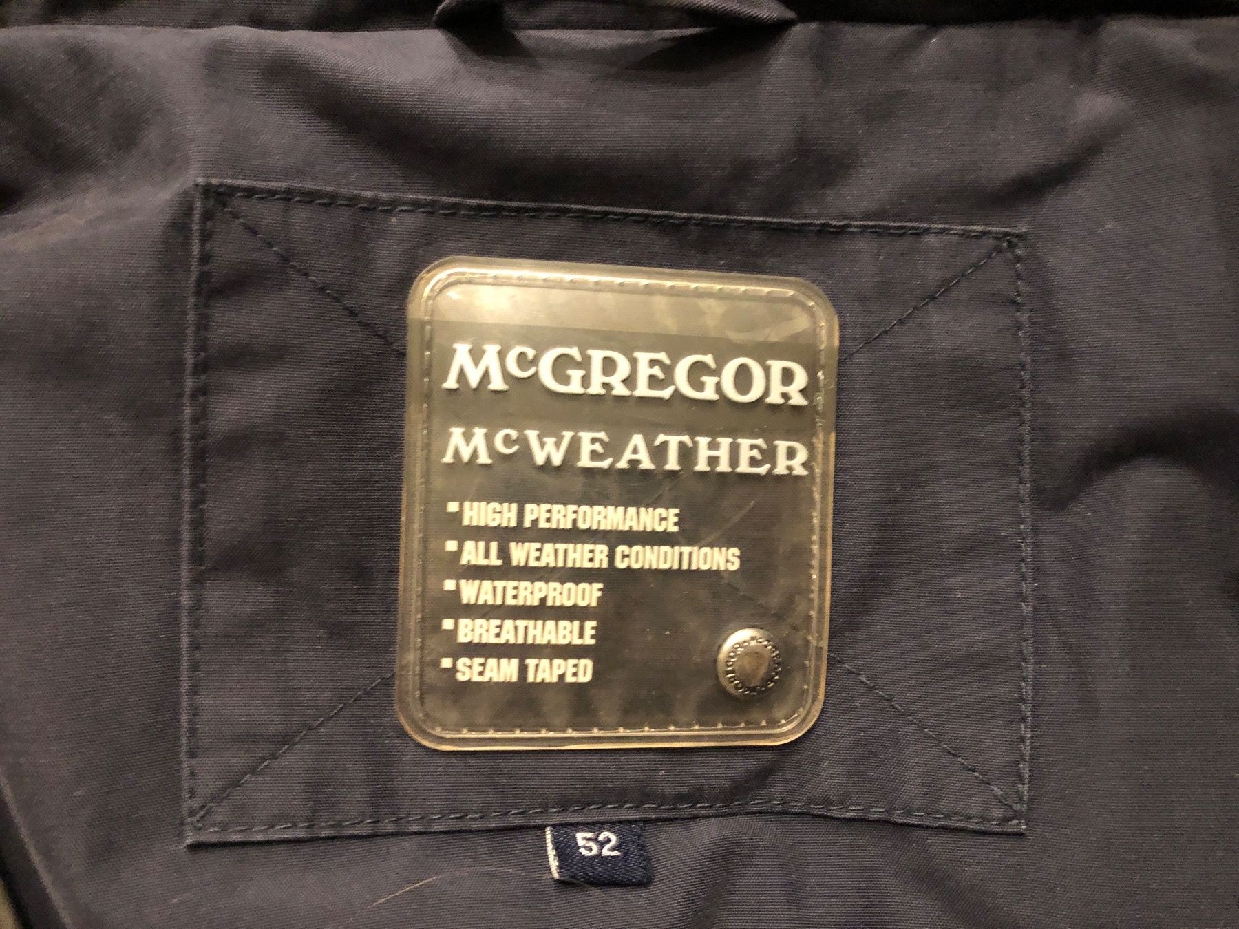 Jacken: Mc Gregor , Herrenjacke, Herrenmantel, Waterproof, Gr.52 – Gebraucht aus Grosshöchstetten von ferien06 9