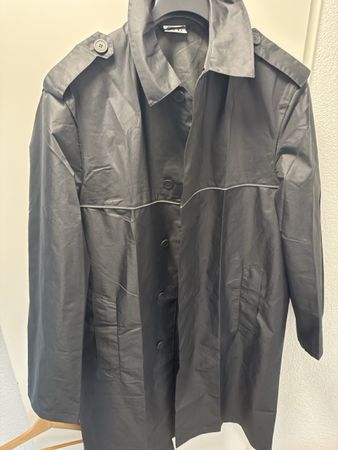 Regenmantel Militär schwarz wasserabweisend Grösse 48 N 