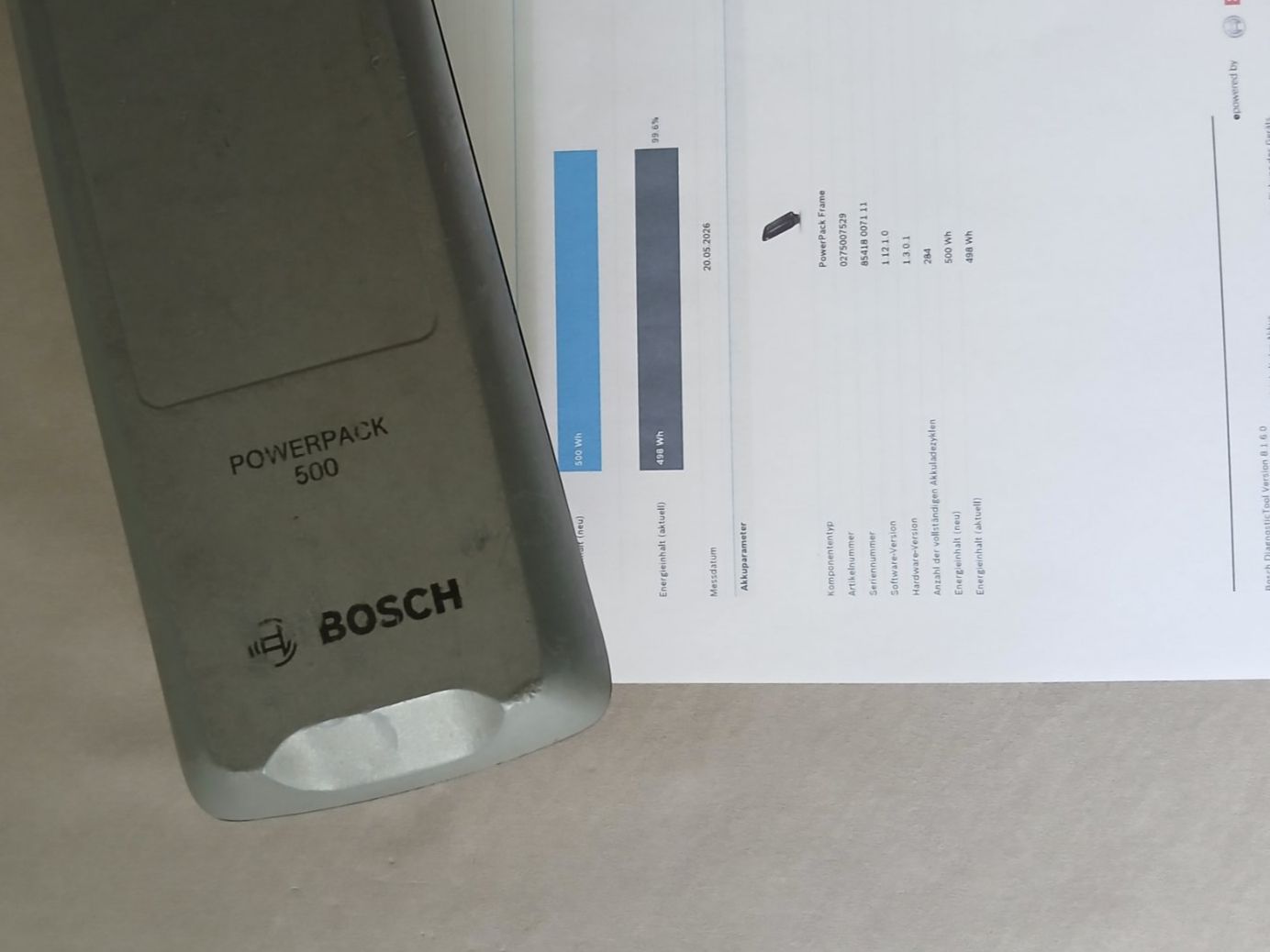Bosch Batterie: Powerpack 500 Akku - 498Wh 99.6% mit Bosch Messbericht – Usato da Winterthur venduto da .-thx-. 2