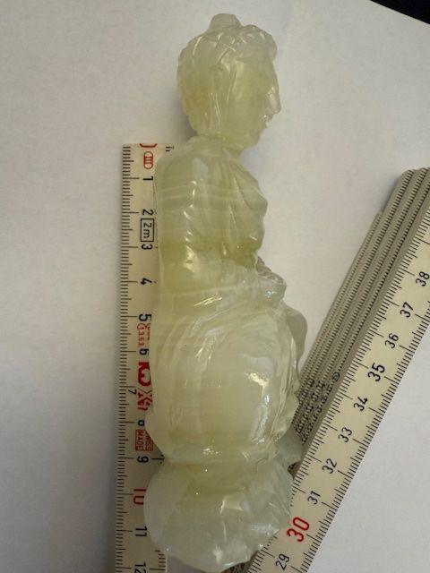 Sculture & Statue: Jade Buddha Figur, hellgrün, ca. 12,5 cm gross – Usato da Winterthur venduto da projectcleanup 3