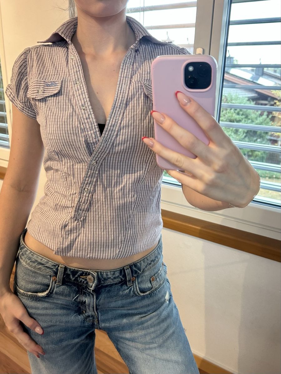Camicette: beautiful y2k top purple button-up   – Usato da Dietlikon venduto da leaaasells