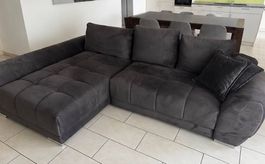 Ecksofa Anthrazit mit Bettfunktion