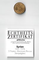 1976_5 Piasters_Aluminium_Bronze_Münze mit Zertifikat