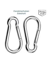 Edelstahl Karabinerhaken 8mm x 80mm, 230kg, 2 Stuck.