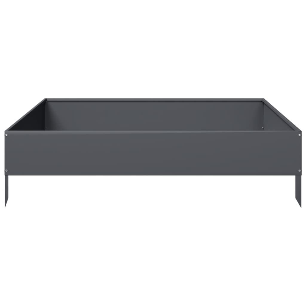 Vasi per fiori: vidaXL Hochbeet Anthrazit 100x100x26 cm Stahl – Nuovo e nell'imballaggio originale da Baar venduto da vidaxl 3