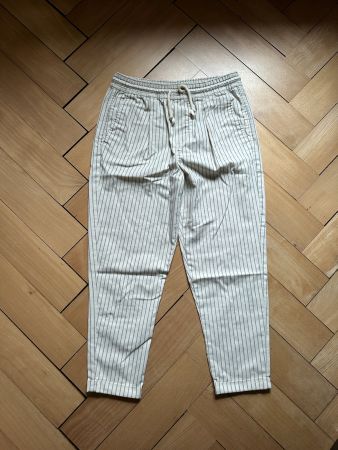 PIAZZA ITALIA - Hose offweiss-blau gestreift M