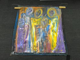 Abstraktes Unikat von Helmut Lientscher 1991
