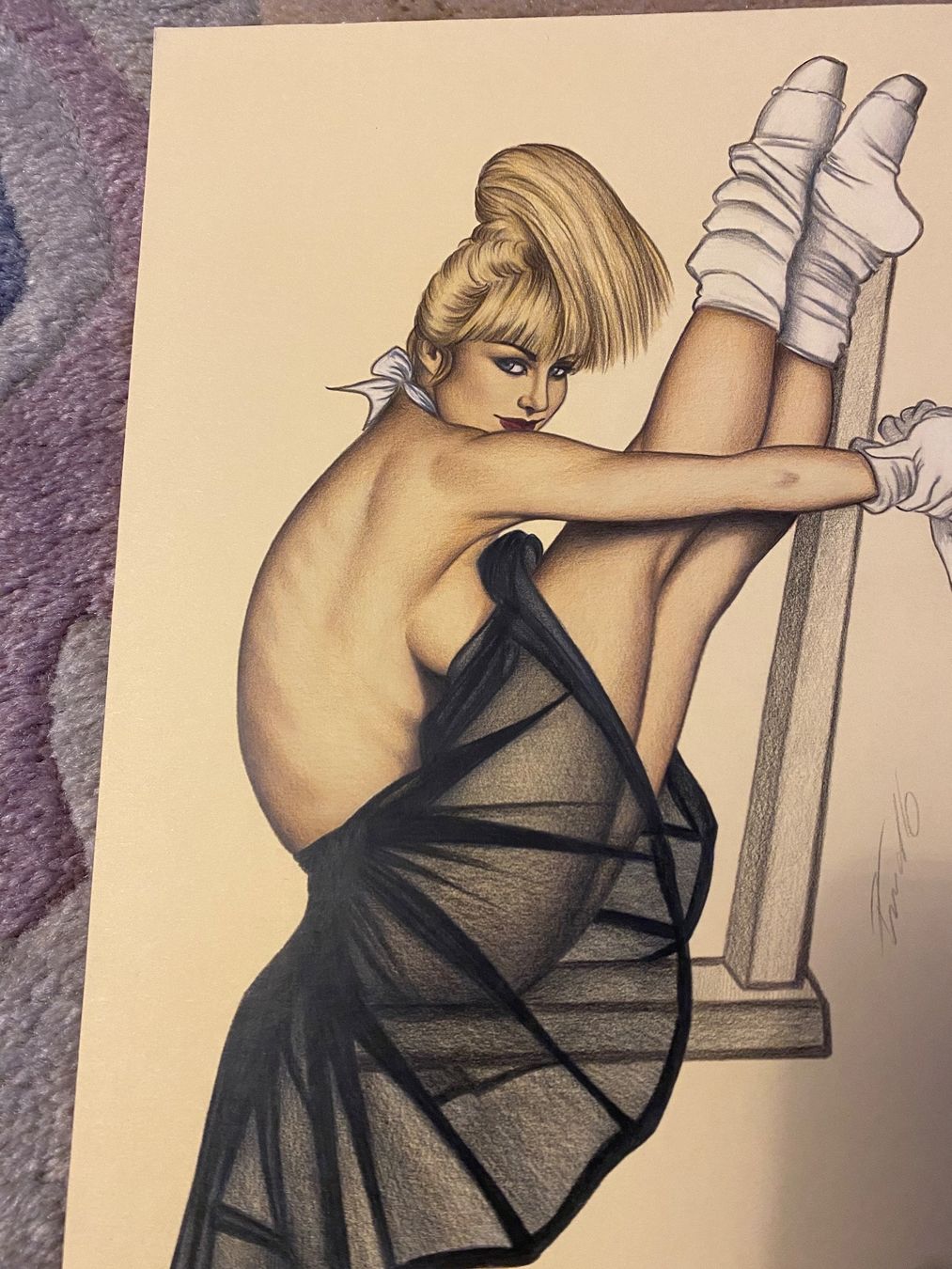 Foto & Immagini: Signierte Originalzeichnung Pin-up, – Usato da Berikon venduto da Samurai67ch 1