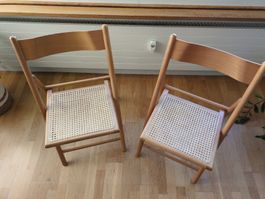 Wienergeflecht Klappstühle 2x 