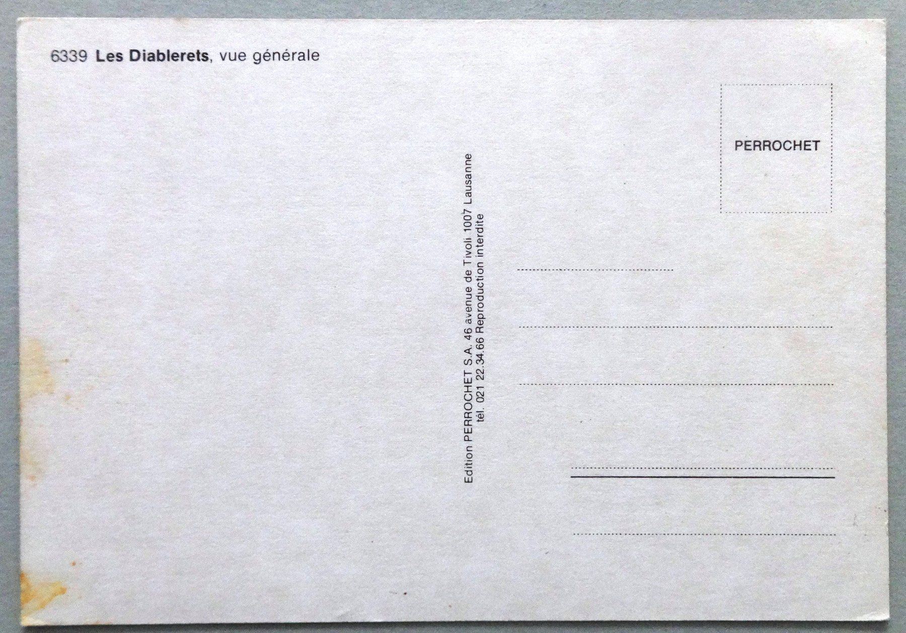 Cartoline postali: Les Diablerets, vue générale – Usato da Fétigny venduto da Billy2miny 1