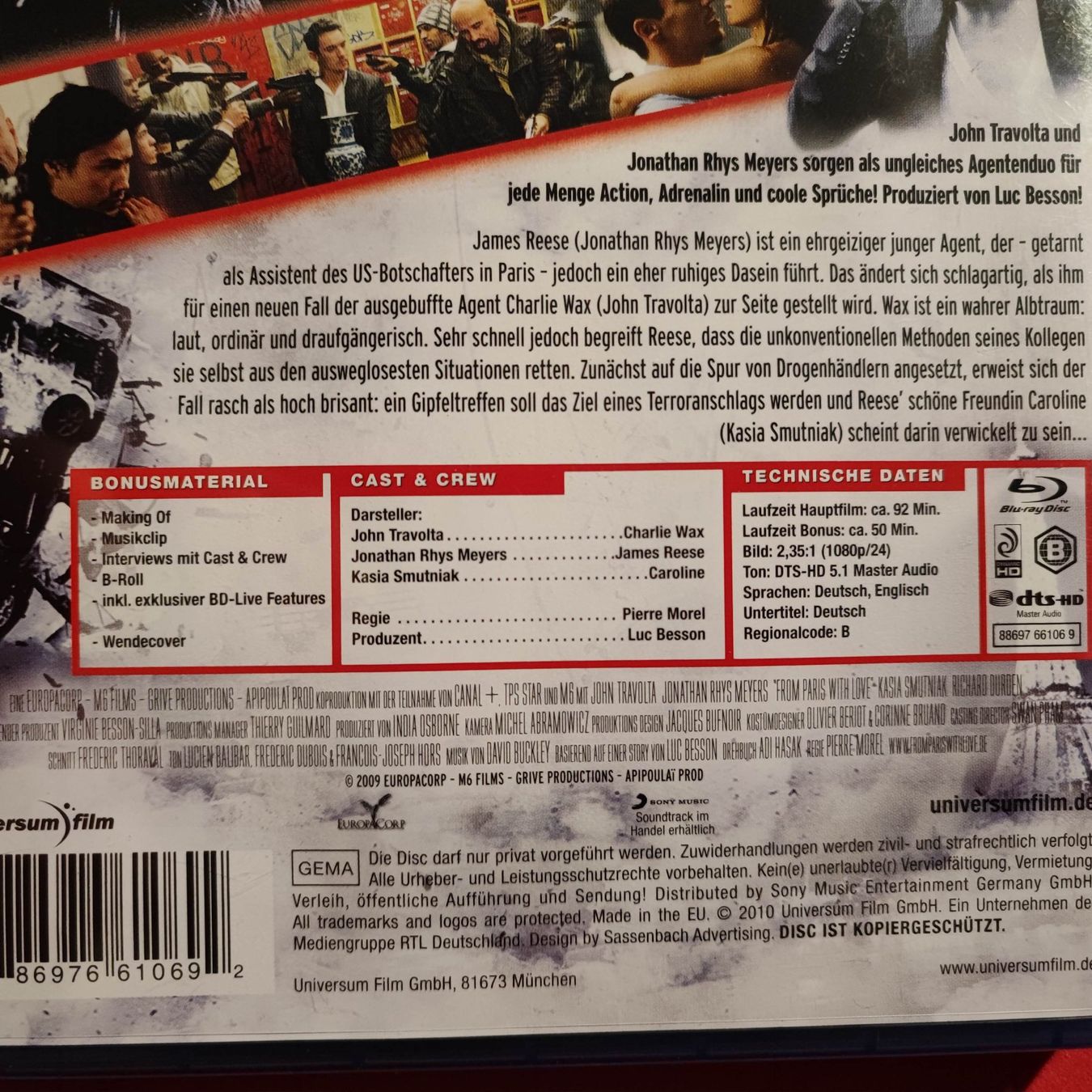 Tutti i DVDs: From Paris with Love [Blu-ray] – Usato da Dübendorf venduto da kb86_MOVIE 2