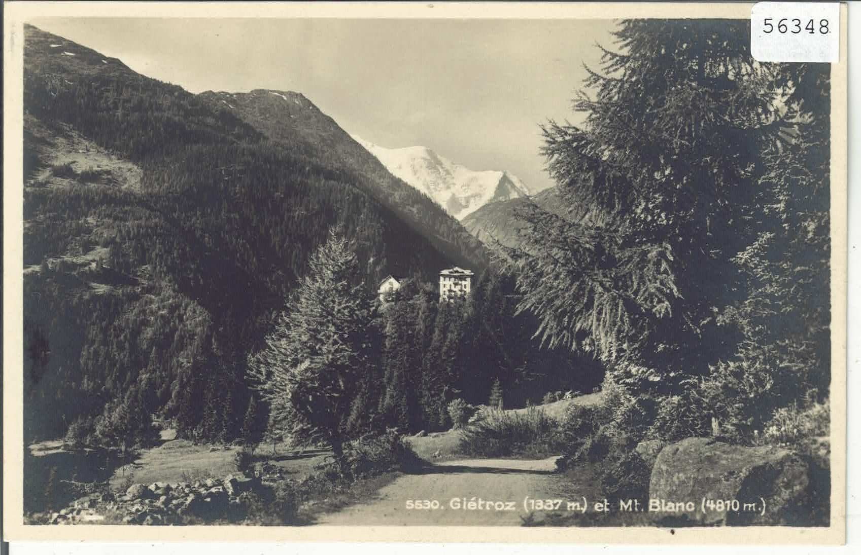 Cartoline postali: Gietroz - Mont Blanc – Usato da Ettingen venduto da Kartenplanet