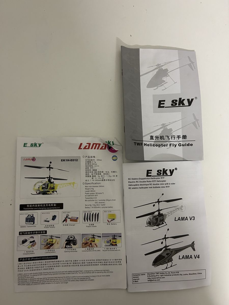 Modellismo RC: RC Helikopter E-Sky Lama V3 – Usato da Wetzikon ZH venduto da kev_vsr9 5