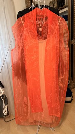 PRADA Orange Silk organzaBlend Dress, Size 42 - Summer Ready