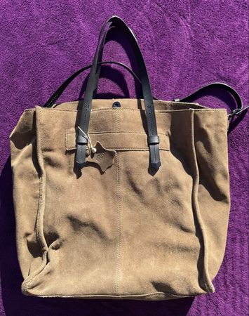Pieces Shopper Wildleder, grosszügig, Herbst-Look, neuwertig