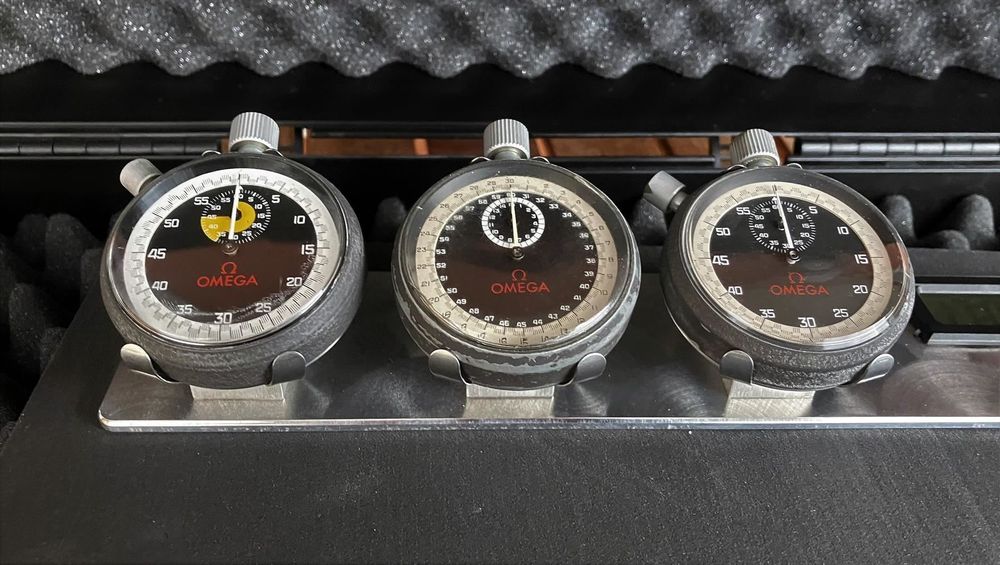 3x Omega Stoppuhr Chronometre Prestel Roadbook Rallye Board (Gebraucht ...