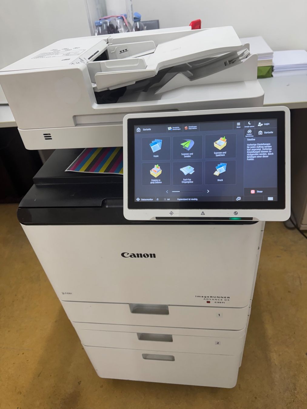 Canon Stampanti: Canon imageRUNNER ADVANCE DX C257i – Usato da Dottikon venduto da kopexport