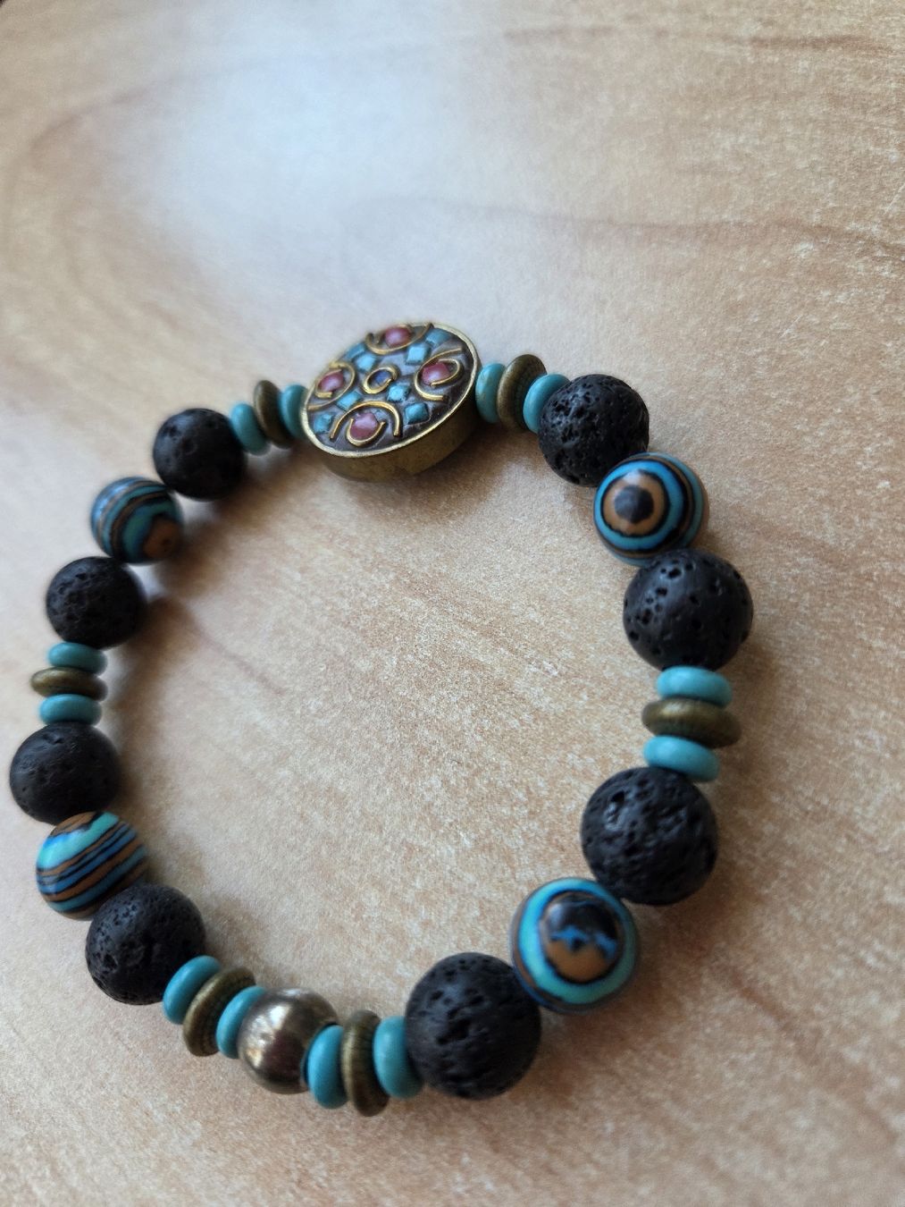Bracciali & Braccialetti: Boho Style Elastarmband Halbedelstein ca 19, 5 cm Neu – Nuovo (secondo la descrizione) da Winterthur venduto da katzen07 1