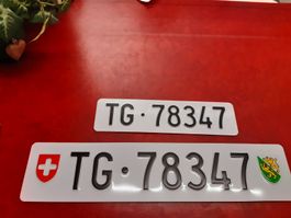 Kontrollschilder, Autonummer Tg,  TG-78347