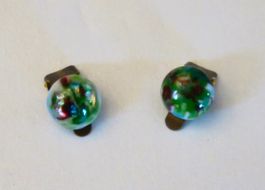 Ohrclip Glas "Wiese"