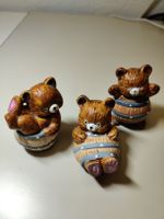 3 Keramik Bären-Figuren