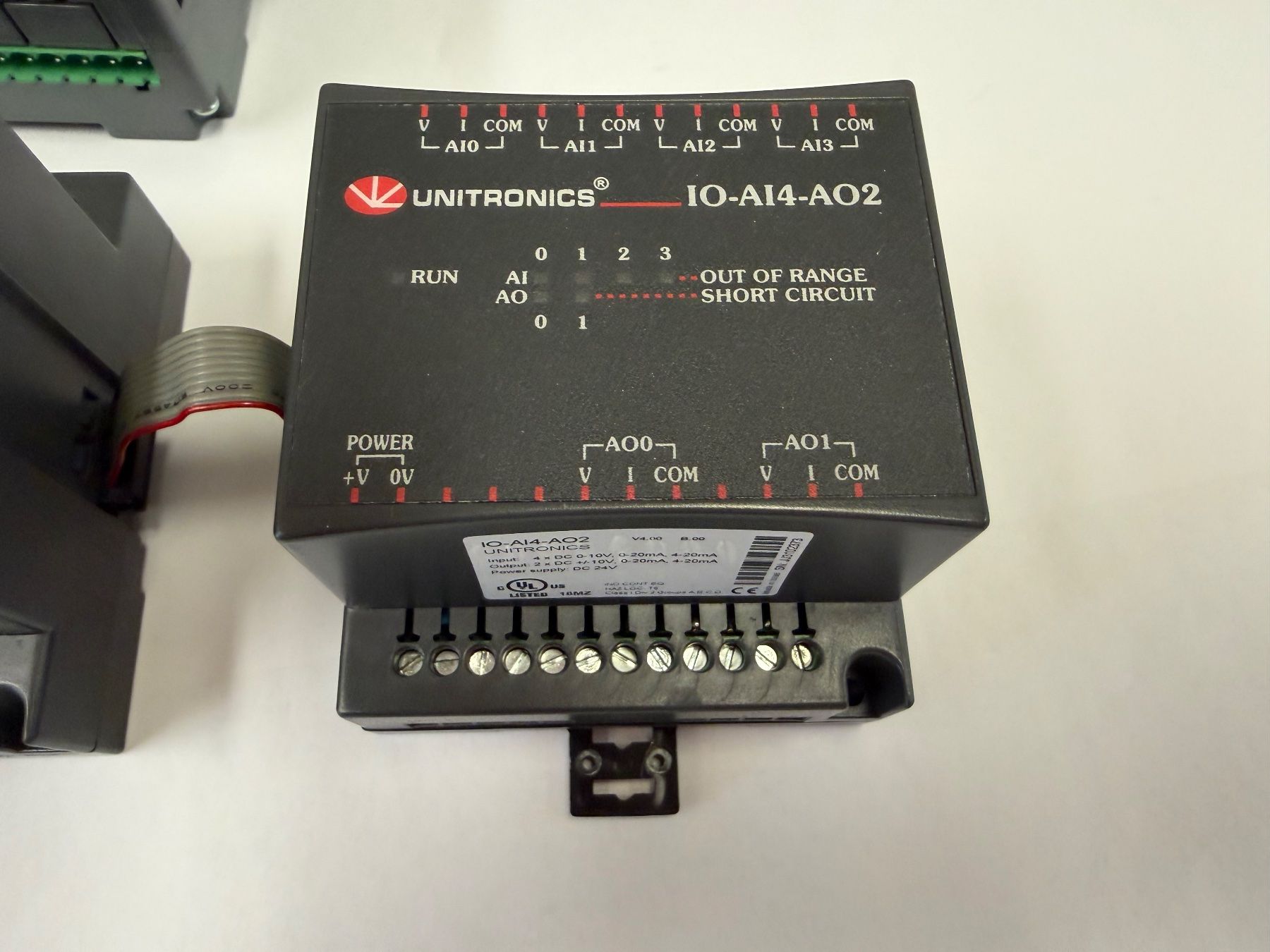 Sistema di controllo: Unitronics Panel, EX-A1, IO-DI8-TO8, IO-AI4-AO2 Module – Usato da Dintikon venduto da Baddaru 3