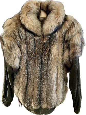 Veste blouson fourrure Saga Fox Selected vintage. Taille M