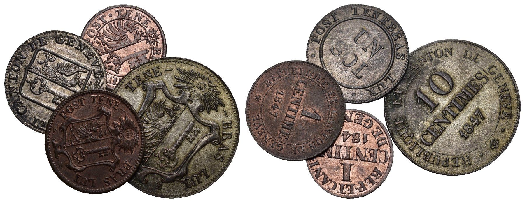 Toutes les monnaies: Genf Kantonalmünzen Lot – D'occasion à Bern par numismatictops