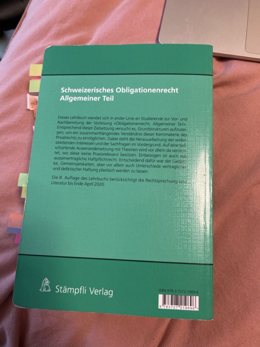 Libri: Schweizerisches Obligationenrecht Allgemeiner Teil – Usato da Lausen venduto da Annagissaa 2