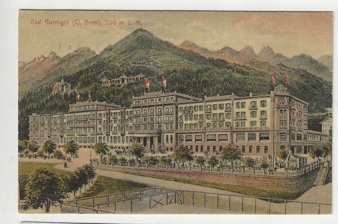 Cartoline postali: Bad Gurnigel, Litho, 1920 – Usato da Spiez venduto da Niesen20