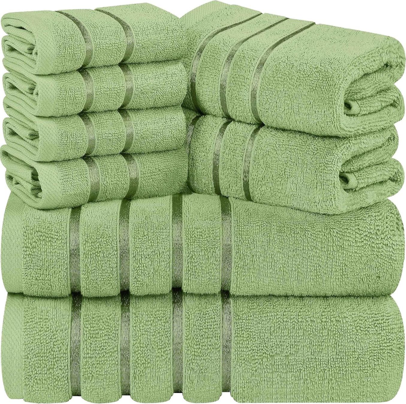 Teli da bagno: 8er-Pack Handtuch-Set Grün – Nuovo e nell'imballaggio originale da Nuglar venduto da SaleRitter