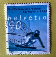 Nr.1068 GESTEMPELT Skirennfahrer 2002  Siehe Original Fotos.