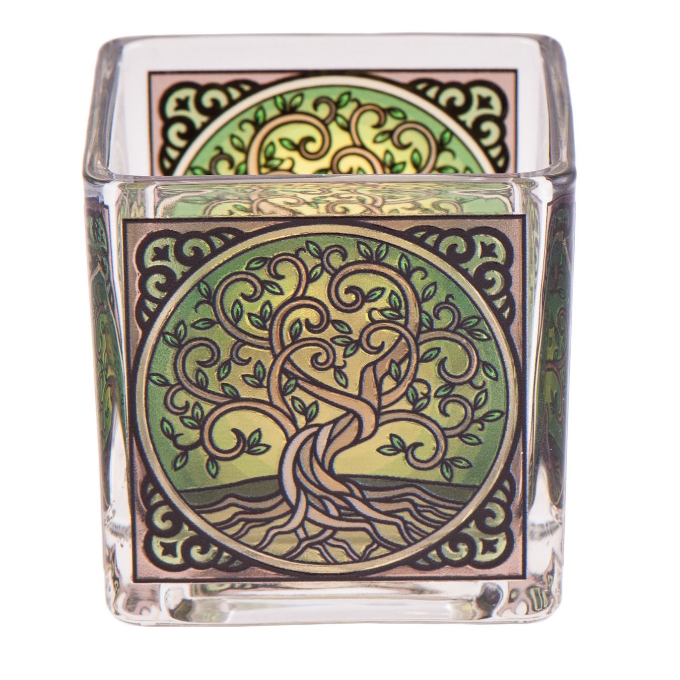 Portacandele: Teelichtglas - Yggdrasil (Lebensbaum) – Nuovo e nell'imballaggio originale da Mauren venduto da Yeelen
