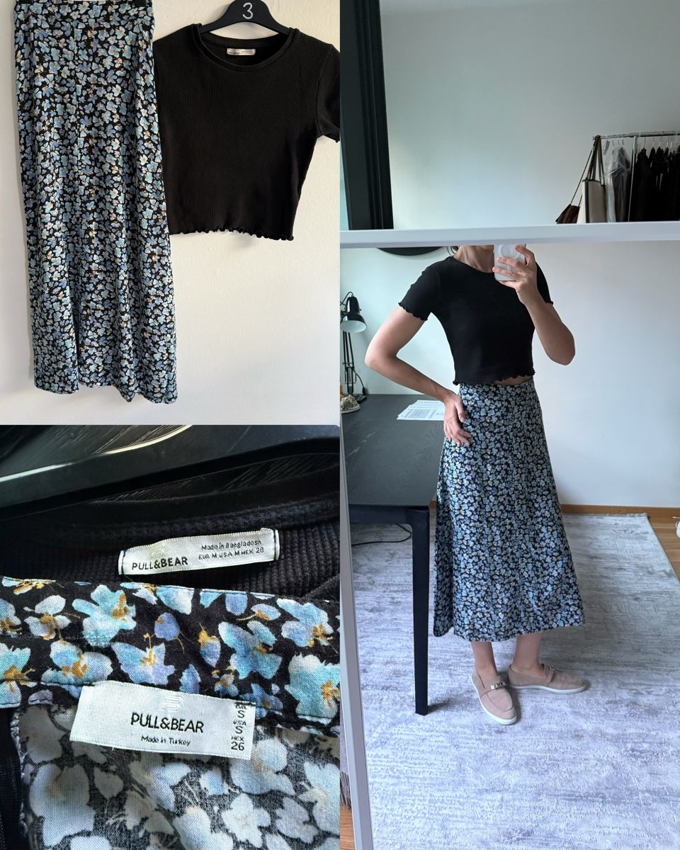 Pull&Bear Lotti di vestiti: Pull & PULL & BEAR Set: schwarzes T-Shirt + Rock (Grösse S) – Nuovo (secondo la descrizione) da Genève venduto da fat_5zzp 8