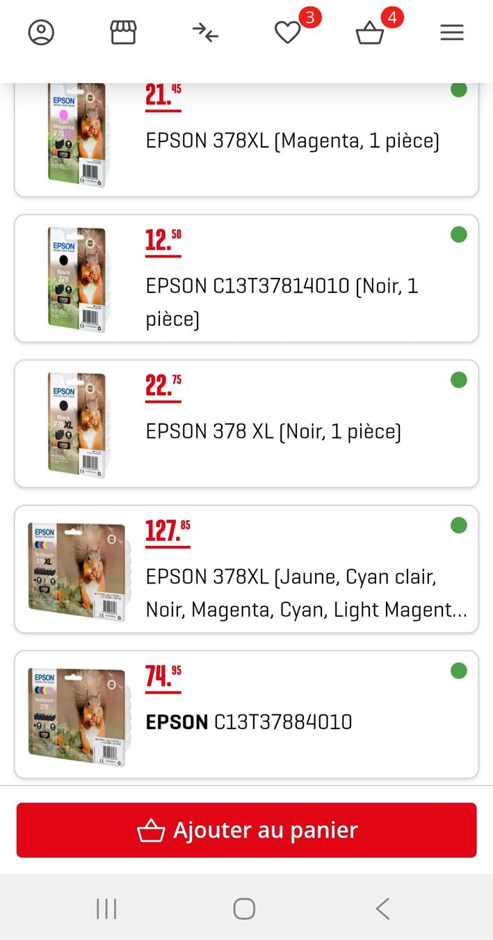 Epson Cartucce per stampanti & toner: Cartouche Epson pour Epson XP-15000 – Nuovo e nell'imballaggio originale da La Tour-de-Peilz venduto da Jonny-deep 5