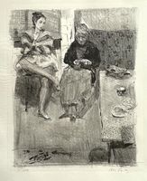 HANS FALK LITHOGRAPHIE SIGNIERT NUMMERIERT