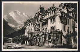 Interlaken, Hotel Alpina mit Bergpanoram